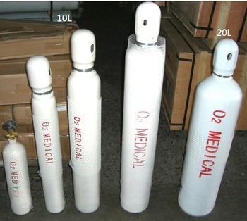 ISO Tped High Pressure Seamless 40L Empty Medical Oxygen Gas Cylinder for Peru India