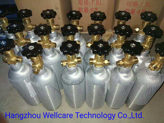 Polished DOT ISO Standard Aluminum Gas CO2 Cylinder for Beverage in T3 T8 Temper