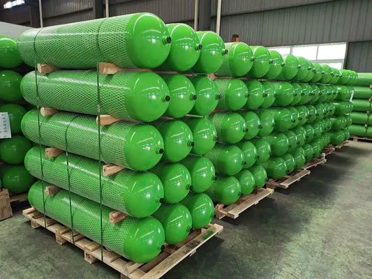 Red CNG-1 Natural Compressed Seamless Steel 325-55L Gas Cylinder for Nontoxic Storage