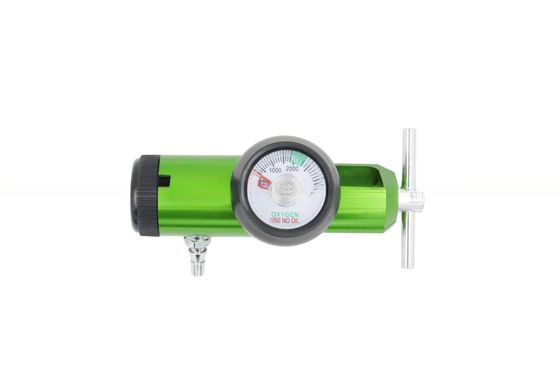 Oxygen Aluminum Cylinder Regulator, Green Anodized Aluminum, 0-8 Lpm 870 Cga