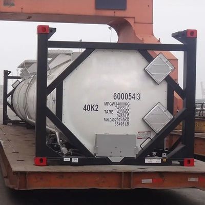 T75 Un Portable Cryogenic GB/ASME 40FT LNG ISO Tank Container Stainless Steel Storage Tank