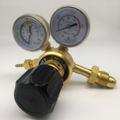 Weld Acetylene Regulator Welding Gas Gauges Cga-200 Rear Inlet with 9/16&amp;quot;-18 Outlet and Hose Connector