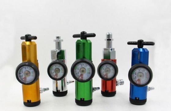 Mini Oxygen Regulator with Aluminum Material 0-8 Lpm CGA 540 Connector Brass Sleeve